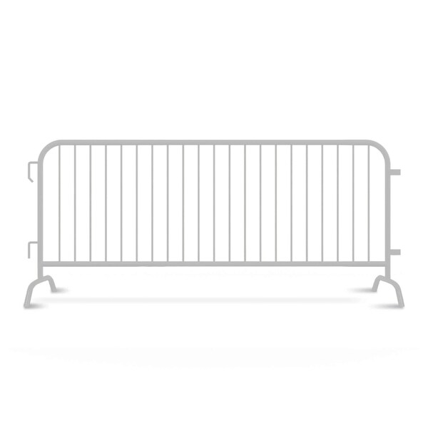 Angry Bull Barricades Steel Barricade, Hot-Dipped Galvanized Steel, 44 in. Height, 8.5 ft. Length, White AC-HDX85-BR-WH - main